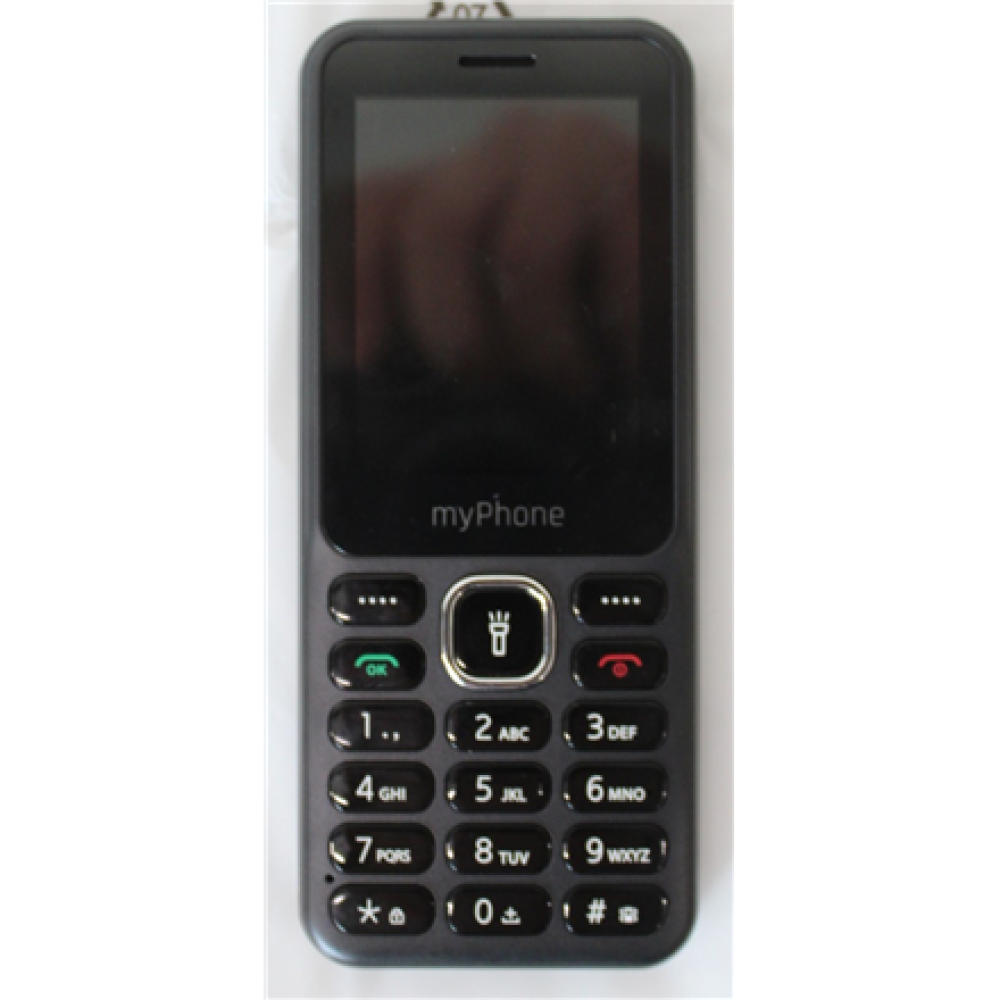 SALE OUT. myPhone 6320 (Black) Dual SIM 2.4 TFT 240x320/32MB/microSD/2G , myPhone 6320 , Black , 2.4 , TFT , 32 MB , 32 MB , Dual SIM , Main camera resolution 0.3 MP , 100 mAh , Warranty 24 month(s) , DAMAGED PACKAGING