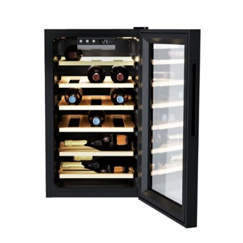 Candy , Wine Cooler , CWCEL 210/N , Energy efficiency class G , Free standing , Bottles capacity 21 , Cooling type , Black