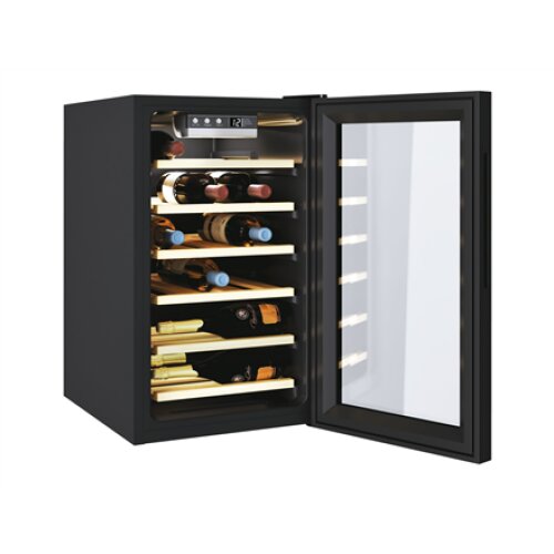 Candy , Wine Cooler , CWCEL 210/N , Energy efficiency class G , Free standing , Bottles capacity 21 , Cooling type , Black
