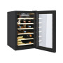 Candy , Wine Cooler , CWCEL 210/N , Energy efficiency class G , Free standing , Bottles capacity 21 , Cooling type , Black