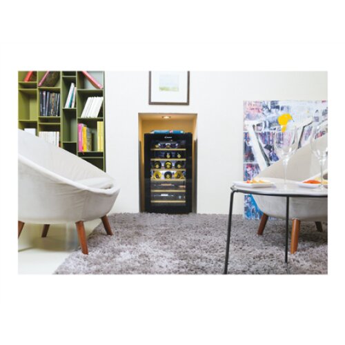 Candy , Wine Cooler , CWCEL 210/N , Energy efficiency class G , Free standing , Bottles capacity 21 , Cooling type , Black
