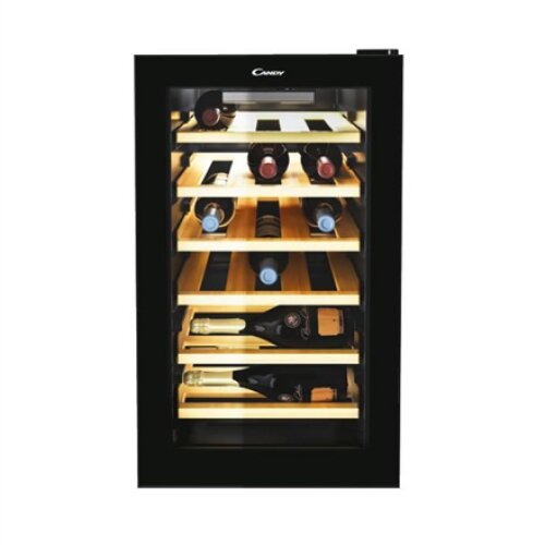Candy , Wine Cooler , CWCEL 210/N , Energy efficiency class G , Free standing , Bottles capacity 21 , Cooling type , Black
