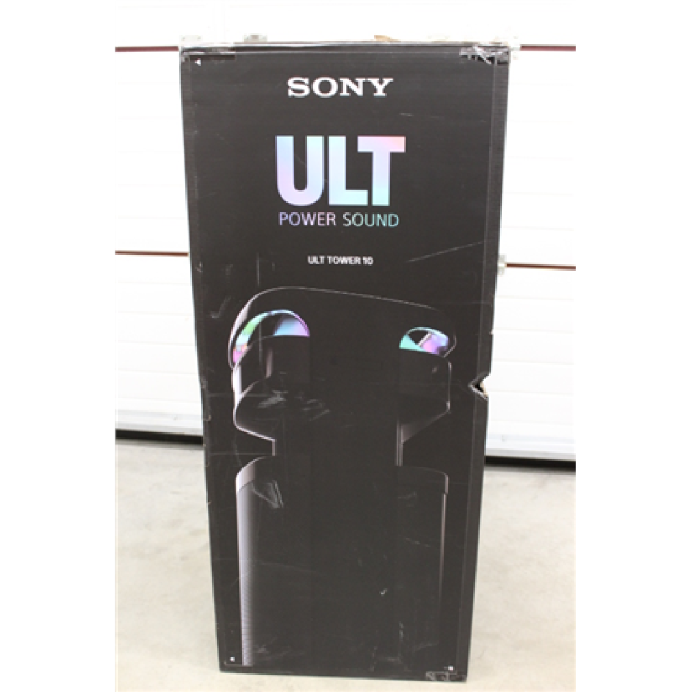 SALE OUT. Sony Party Speaker , SRS-ULT1000 ULT TOWER 10 , DAMAGED PACKAGING , 139 W , Bluetooth , Black , Portable , Wireless connection