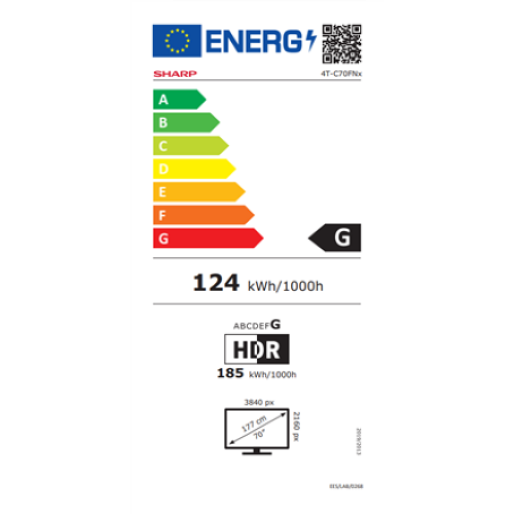 Sharp , 70FN2EA , 70 (177 cm) , Smart TV , Android TV , 4K UHD
