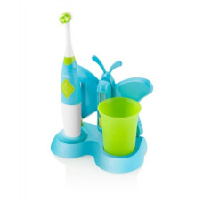 ETA , Toothbrush with water cup and holder , Sonetic ETA129490080 , Battery operated , For kids , Number of brush heads included 2 , Number of teeth brushing modes 2 , Blue