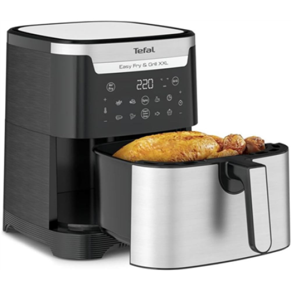 TEFAL Easy Fry and Grill XXL Fryer , EY801D , Power 1830 W , Capacity 6.5 L , Black/Stainless Steel