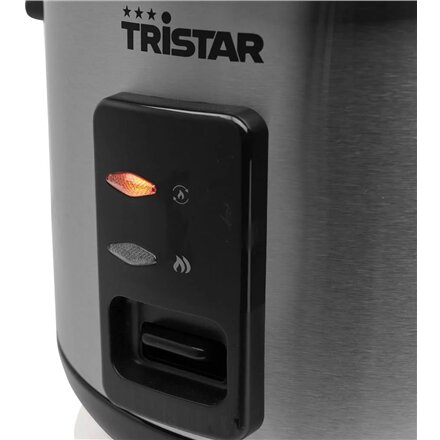 Tristar , RK-6146 , Rice cooker , 400 W , 1 L , Number of programs 0 , Black/Stainless steel