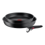 TEFAL , Frypan set , L7649253 Ingenio Ultimate , Frying , Diameter 24/28 cm , Suitable for induction hob , Removable handle , Black