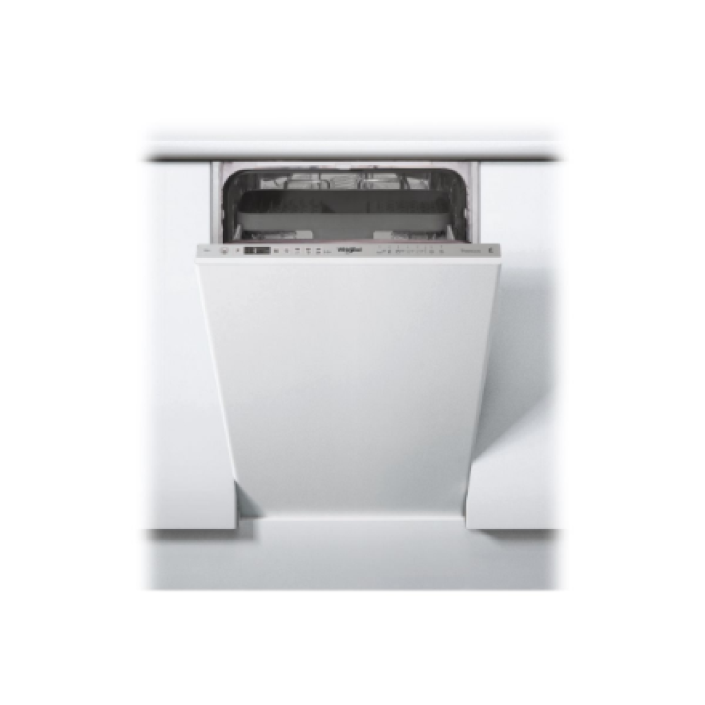 Whirlpool Dishwasher , WSIO 3T223 PCE X , Built-in , Width 45 cm , Number of place settings 10 , Number of programs 7 , Energy efficiency class E , Display , Inox