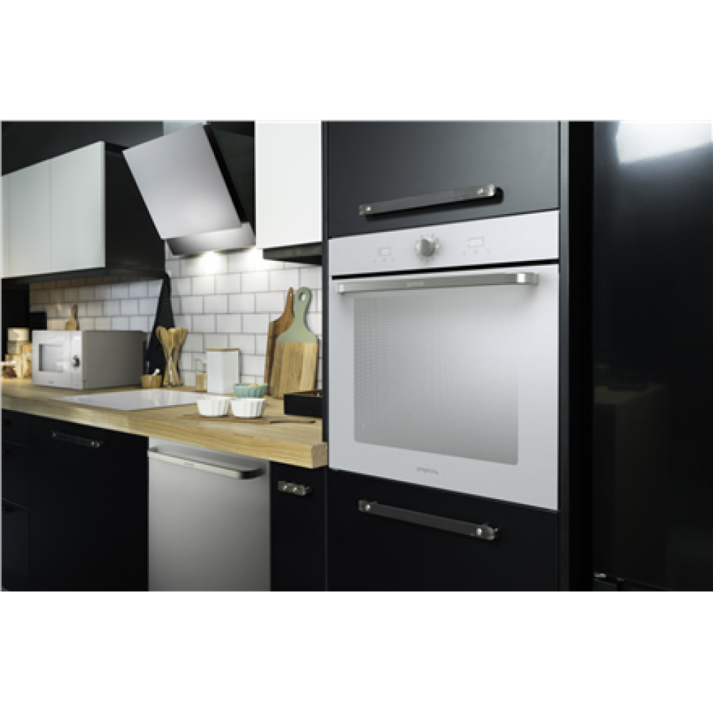 Gorenje Oven , BOS6737SYW , 77 L , Electric , AquaClean , Mechanical control , Steam function , Height 59.5 cm , Width 59.5 cm , White