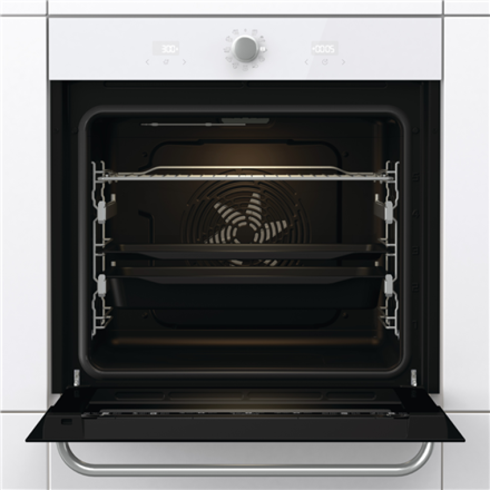 Gorenje Oven , BOS6737SYW , 77 L , Electric , AquaClean , Mechanical control , Steam function , Height 59.5 cm , Width 59.5 cm , White