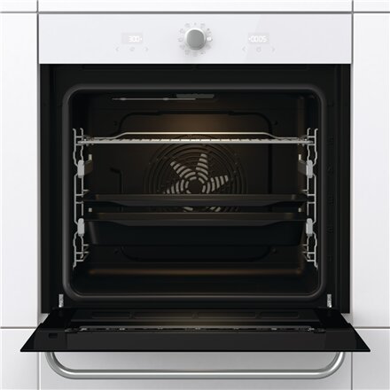 Gorenje Oven , BOS6737SYW , 77 L , Electric , AquaClean , Mechanical control , Steam function , Height 59.5 cm , Width 59.5 cm , White