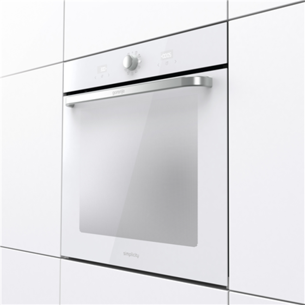 Gorenje Oven , BOS6737SYW , 77 L , Electric , AquaClean , Mechanical control , Steam function , Height 59.5 cm , Width 59.5 cm , White