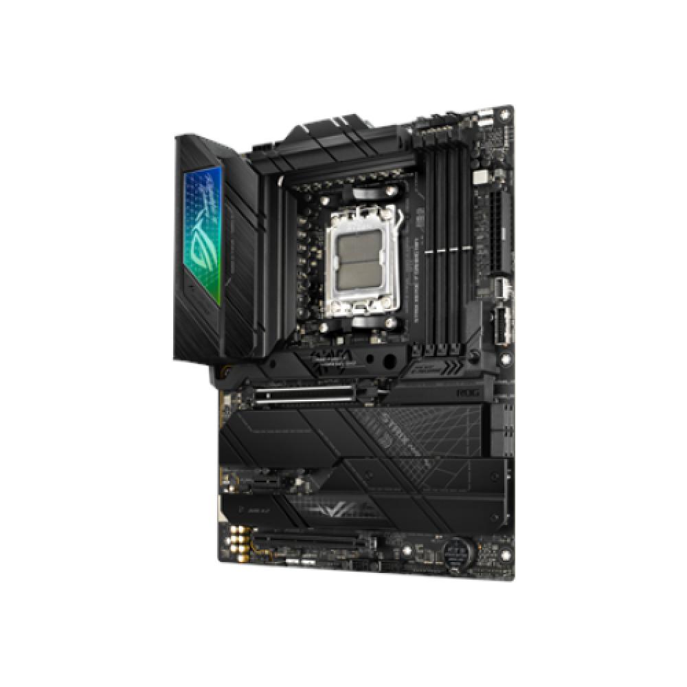 Asus , ROG STRIX X670E-F GAMING WIFI , Processor family AMD , Processor socket AM5 , DDR5 DIMM , Memory slots 4 , Supported hard disk drive interfaces SATA, M.2 , Number of SATA connectors 4 , Chipset AMD X670 , ATX