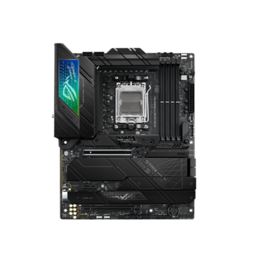 Asus , ROG STRIX X670E-F GAMING WIFI , Processor family AMD , Processor socket AM5 , DDR5 DIMM , Memory slots 4 , Supported hard disk drive interfaces SATA, M.2 , Number of SATA connectors 4 , Chipset AMD X670 , ATX