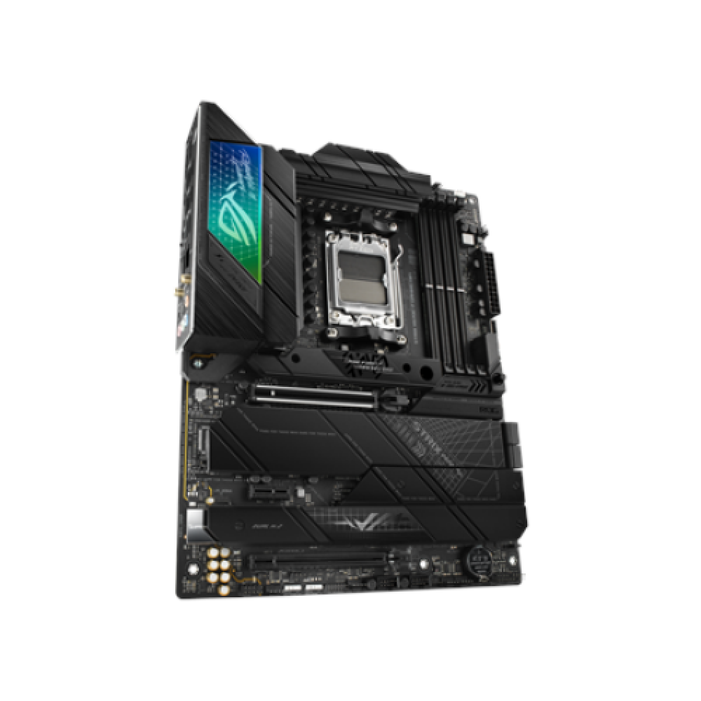 Asus , ROG STRIX X670E-F GAMING WIFI , Processor family AMD , Processor socket AM5 , DDR5 DIMM , Memory slots 4 , Supported hard disk drive interfaces SATA, M.2 , Number of SATA connectors 4 , Chipset AMD X670 , ATX