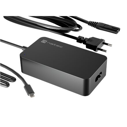 Natec Laptop Charger Gan USB-C 65W for Laptops, Tablets, Phones , NZU-2361