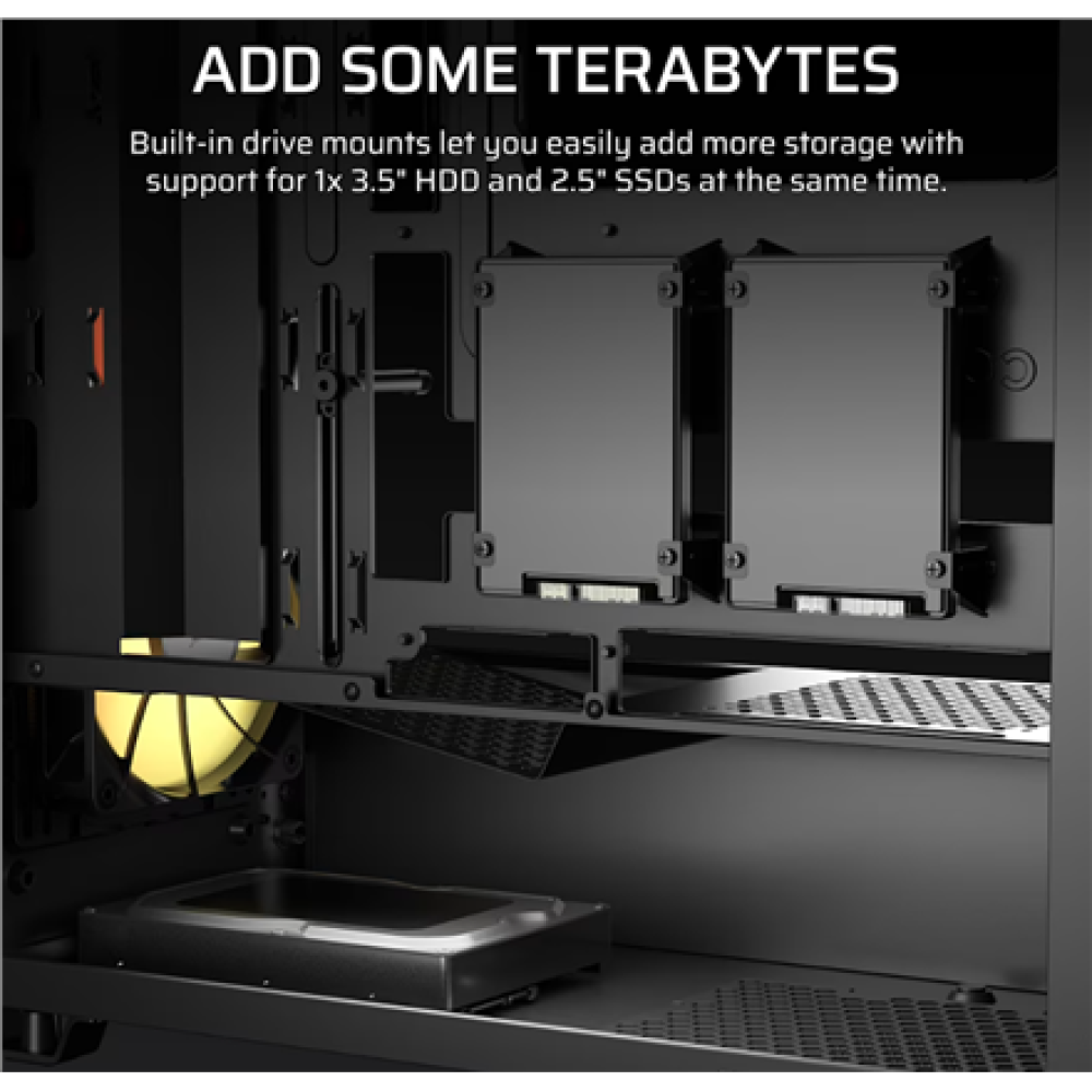 Corsair PC Case , 3200D RS ARGB , Smoke , Mid-Tower