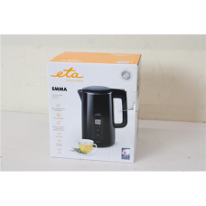 SALE OUT. ETA ETA559590000 Emma Electric kettle, 1.5 L, Black , ETA , Kettle , ETA559590000 Emma , Electric , 2200 W , 1.5 L , Stainless steel , 360° rotational base , Black , DAMAGED PACKAGING