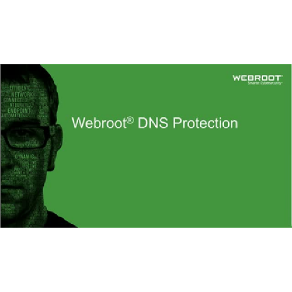 Webroot , DNS Protection with GSM Console , 1 year(s) , License quantity 1-9 user(s)