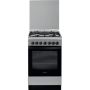 INDESIT Cooker , IS5G5PHX/E/1 , Hob type Gas , Oven type Electric , Stainless steel , Width 50 cm , Grilling , Depth 60 cm , 60 L