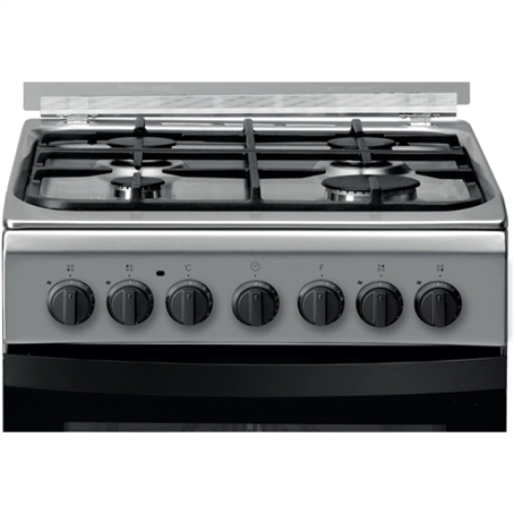 INDESIT Cooker , IS5G5PHX/E/1 , Hob type Gas , Oven type Electric , Stainless steel , Width 50 cm , Grilling , Depth 60 cm , 60 L
