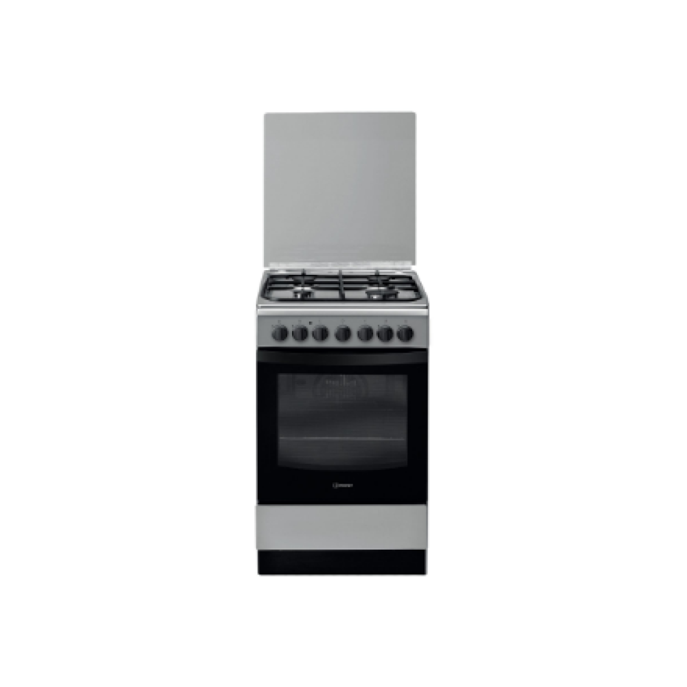 INDESIT Cooker , IS5G5PHX/E/1 , Hob type Gas , Oven type Electric , Stainless steel , Width 50 cm , Grilling , Depth 60 cm , 60 L