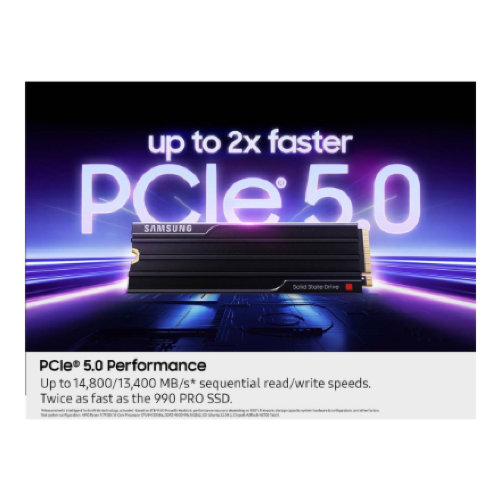 Samsung 9100 PRO , 2000 GB , SSD form factor M.2 2280 , Solid-state drive interface PCI Express 5.0 x4 (NVMe) , Read speed 14700 MB/s , Write speed 13400 MB/s