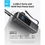 Anker Zolo Powerbank , A1695H11 , 25000 mAh , Built-In USB-C and Retractable Cable) , Grey
