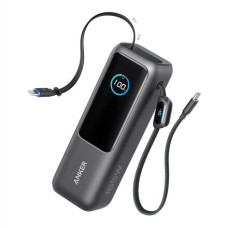 Anker Zolo Powerbank , A1695H11 , 25000 mAh , Built-In USB-C and Retractable Cable) , Grey