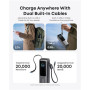 Anker Zolo Powerbank , A1695H11 , 25000 mAh , Built-In USB-C and Retractable Cable) , Grey