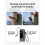 Anker Zolo Powerbank , A1695H11 , 25000 mAh , Built-In USB-C and Retractable Cable) , Grey