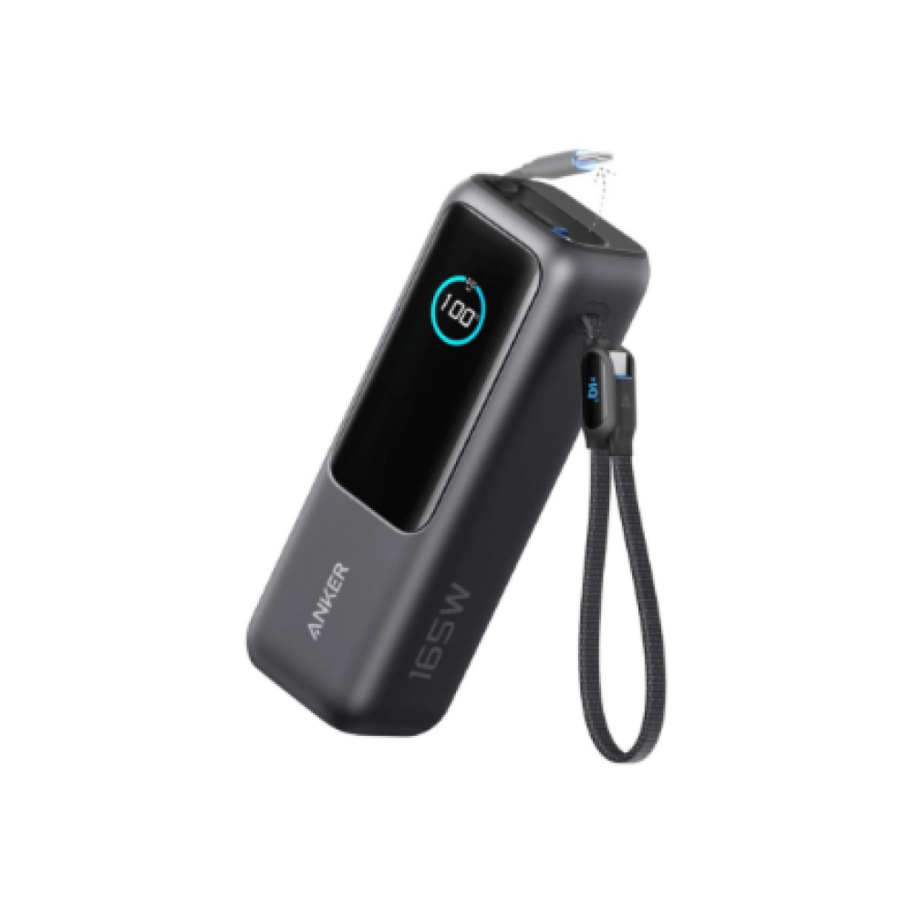 Anker Zolo Powerbank , A1695H11 , 25000 mAh , Built-In USB-C and Retractable Cable) , Grey