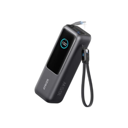 Anker Zolo Powerbank , A1695H11 , 25000 mAh , Built-In USB-C and Retractable Cable) , Grey