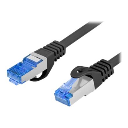 Lanberg , Patchcord Cat.6A S/FTP LSZH CCA , PCF6A-10CC-0200-BK , 2 m
