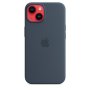 Apple 14 Silicone Case with MagSafe Storm Blue