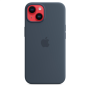 Apple 14 Silicone Case with MagSafe Storm Blue