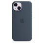 Apple 14 Silicone Case with MagSafe Storm Blue