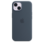 Apple 14 Silicone Case with MagSafe Storm Blue