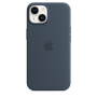 Apple 14 Silicone Case with MagSafe Storm Blue
