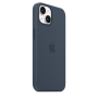 Apple 14 Silicone Case with MagSafe Storm Blue