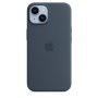 Apple 14 Silicone Case with MagSafe Storm Blue