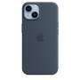 Apple 14 Silicone Case with MagSafe Storm Blue