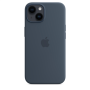 Apple 14 Silicone Case with MagSafe Storm Blue