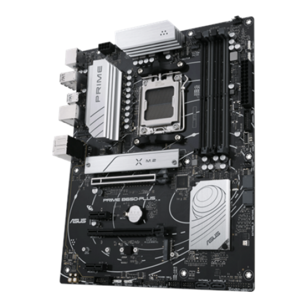 Asus , PRIME B650-PLUS , Processor family AMD , Processor socket AM5 , DDR5 DIMM , Memory slots 4 , Supported hard disk drive interfaces SATA, M.2 , Number of SATA connectors 4 , Chipset AMD B650 , ATX