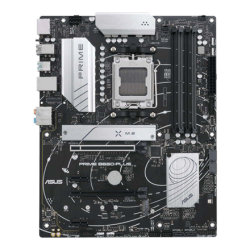 Asus , PRIME B650-PLUS , Processor family AMD , Processor socket AM5 , DDR5 DIMM , Memory slots 4 , Supported hard disk drive interfaces SATA, M.2 , Number of SATA connectors 4 , Chipset AMD B650 , ATX