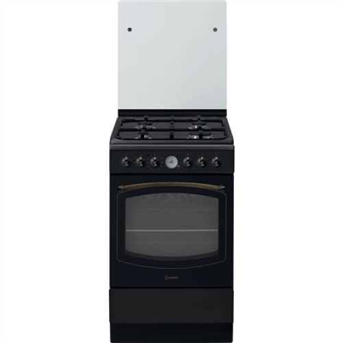 INDESIT , Cooker , IS5G8MHA/E , Hob type Gas , Oven type Electric , Black , Width 50 cm , Grilling , Depth 60 cm , 60 L