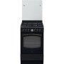 INDESIT , Cooker , IS5G8MHA/E , Hob type Gas , Oven type Electric , Black , Width 50 cm , Grilling , Depth 60 cm , 60 L
