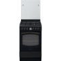 INDESIT , Cooker , IS5G8MHA/E , Hob type Gas , Oven type Electric , Black , Width 50 cm , Grilling , Depth 60 cm , 60 L