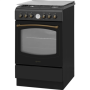 INDESIT , Cooker , IS5G8MHA/E , Hob type Gas , Oven type Electric , Black , Width 50 cm , Grilling , Depth 60 cm , 60 L